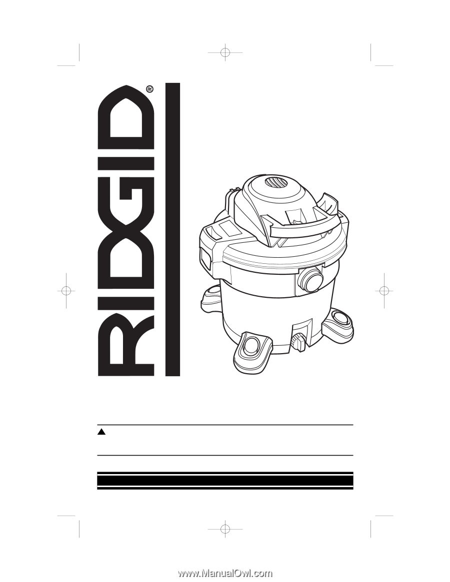 Ridgid WD1270 | Owners Manual