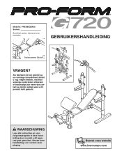 ProForm G720 Bench Dutch Manual