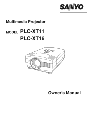 Sanyo PLCXT16 Owners Manual