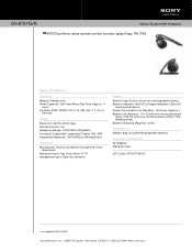 Sony DRBT21GB Marketing Specifications (DR-BT21G/B)