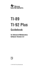 Texas Instruments TI-92 Owners Manual