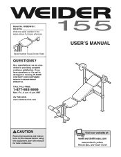 Weider 155 Bench English Manual
