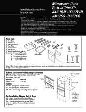GE JX827BN Installation Instructions