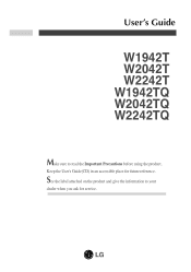 LG W2042TQ-BF Owner's Manual (English)