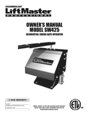 LiftMaster SW425 SW425 Manual