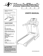 NordicTrack C4000 Treadmill Uk Manual