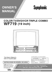 Symphonic WF719 Owner's Manual