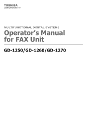 Toshiba ESTUDIO355 Operation Manual