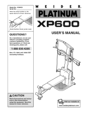 Weider Platinum Xp600 Canadian English Manual