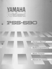 Yamaha PSS-590 Owner's Manual (image)