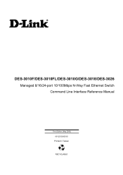 D-Link DES-3026 Reference Manual