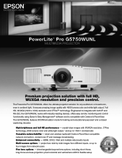 Epson PowerLite Pro G5750WU Product Brochure