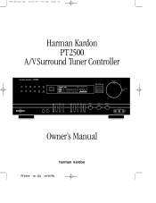 Harman Kardon PT2500 Owners Manual