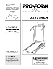 ProForm 800 Xl Treadmill User Manual