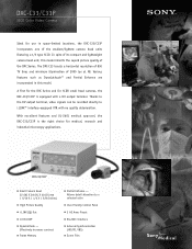 Sony DXCC33P Specification Sheet (DXCC33 Spec Sheet)