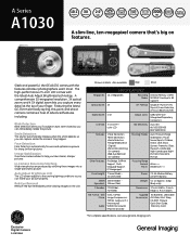 GE A1030 Technical Specifications (English)