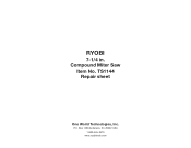 Ryobi TS1144 Parts Diagram
