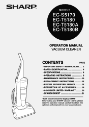Sharp EC-T5180A ECS5170 Operation Manual
