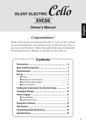 Yamaha SVC50 Owner's Manual