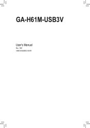Gigabyte GA-H61M-USB3V Manual