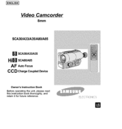 Samsung SCA85 Instruction Booklet