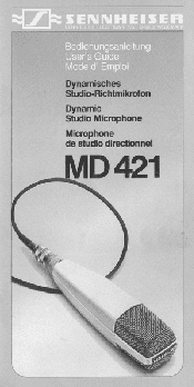 Sennheiser MD 421 Instructions for Use
