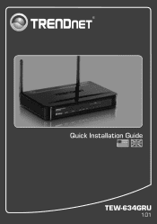 TRENDnet TEW-634GRU Quick Installation Guide