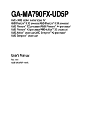 Gigabyte GA-MA790FX-UD5P Manual