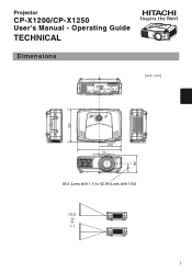 Hitachi X1250 Technical Operating Manual