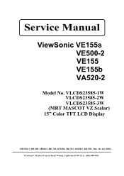 ViewSonic VE155B Service Manual