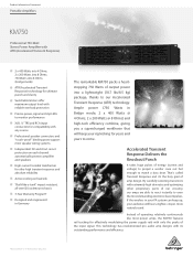 Behringer KM750 Product Information Document