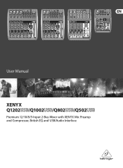 Behringer Q1202USB Manual