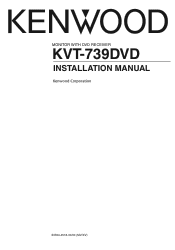 Kenwood KVT-739DVD User Manual 1