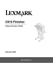 Lexmark C910 Finisher Setup and User's Guide