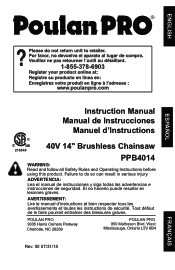 Poulan PPB4014 Owner Manual