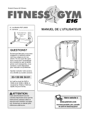 ProForm Fitness Gym E16 French Manual