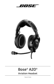 Bose A20 Aviation 2010-2015 Owner's guide