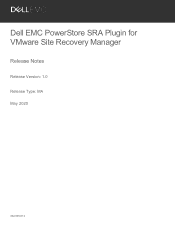 Dell PowerStore 3000T EMC PowerStore Storage Replication Adapter Plugin for VMware Site Recovery Manager Release Notes