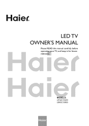 Haier LE40C13800 Product Manual