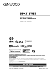 Kenwood DPX513WBT Operation Manual