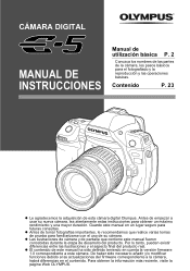 Olympus E-5 E-5 Manual de Instrucciones (Espa?ol)