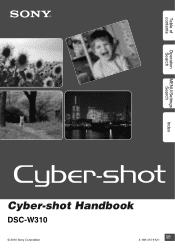 Sony DSC-W310/B Cyber-shot® Handbook