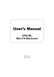 Via EPIA-ML8000AG User Manual
