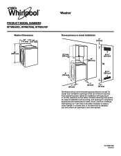 Whirlpool WTW8500DC Dimension Guide