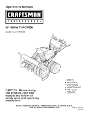Craftsman 88846 Operation Manual