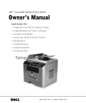 Dell 1815dn Multifunction Mono Laser Printer Owners Manual