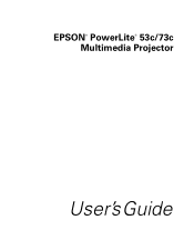 Epson PowerLite 73c User Manual