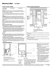 KitchenAid KUIS18NNXW Dimension Guide