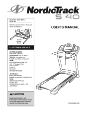 NordicTrack S 40 Instruction Manual