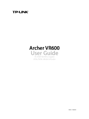 TP-Link Archer VR600 Archer VR600 V1 User Guide
